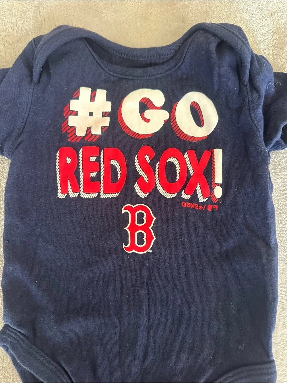 🦋Navy Red Sox Onesie